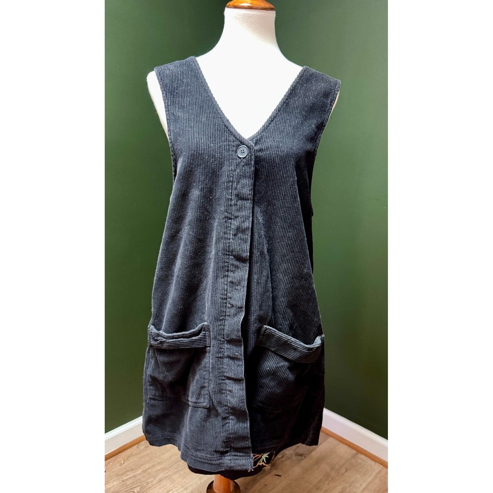 Vintage Urban‎ Oasis Black Corduroy Dress Women's Size M